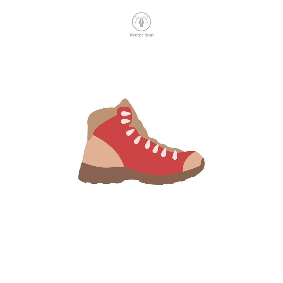 caminhada bota ícone símbolo vetor ilustração isolado em branco fundo