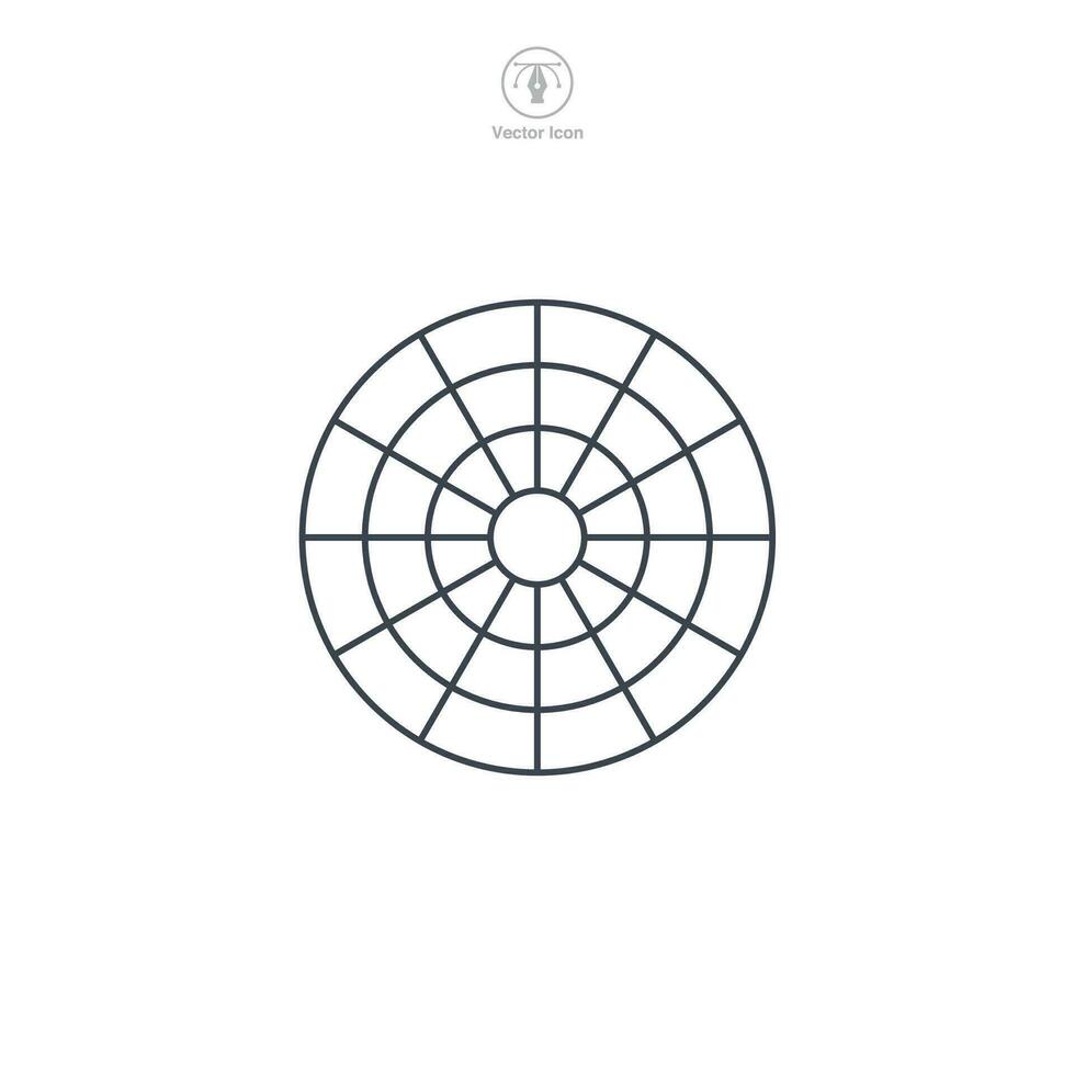 cor roda ícone símbolo vetor ilustração isolado em branco fundo