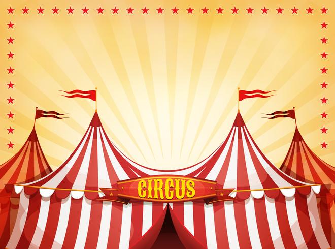 Big Top fundo de circo com Banner vetor