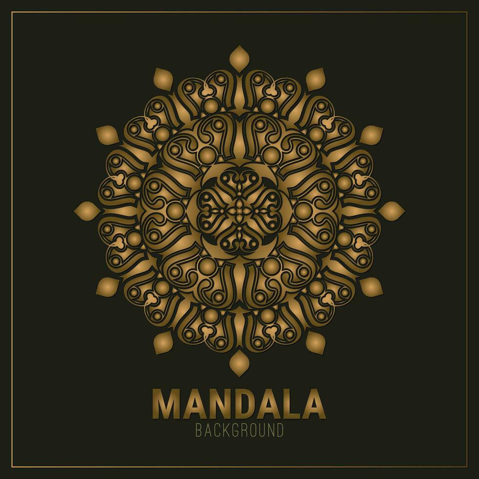 modelo de design de fundo de mandala de luxo vetor