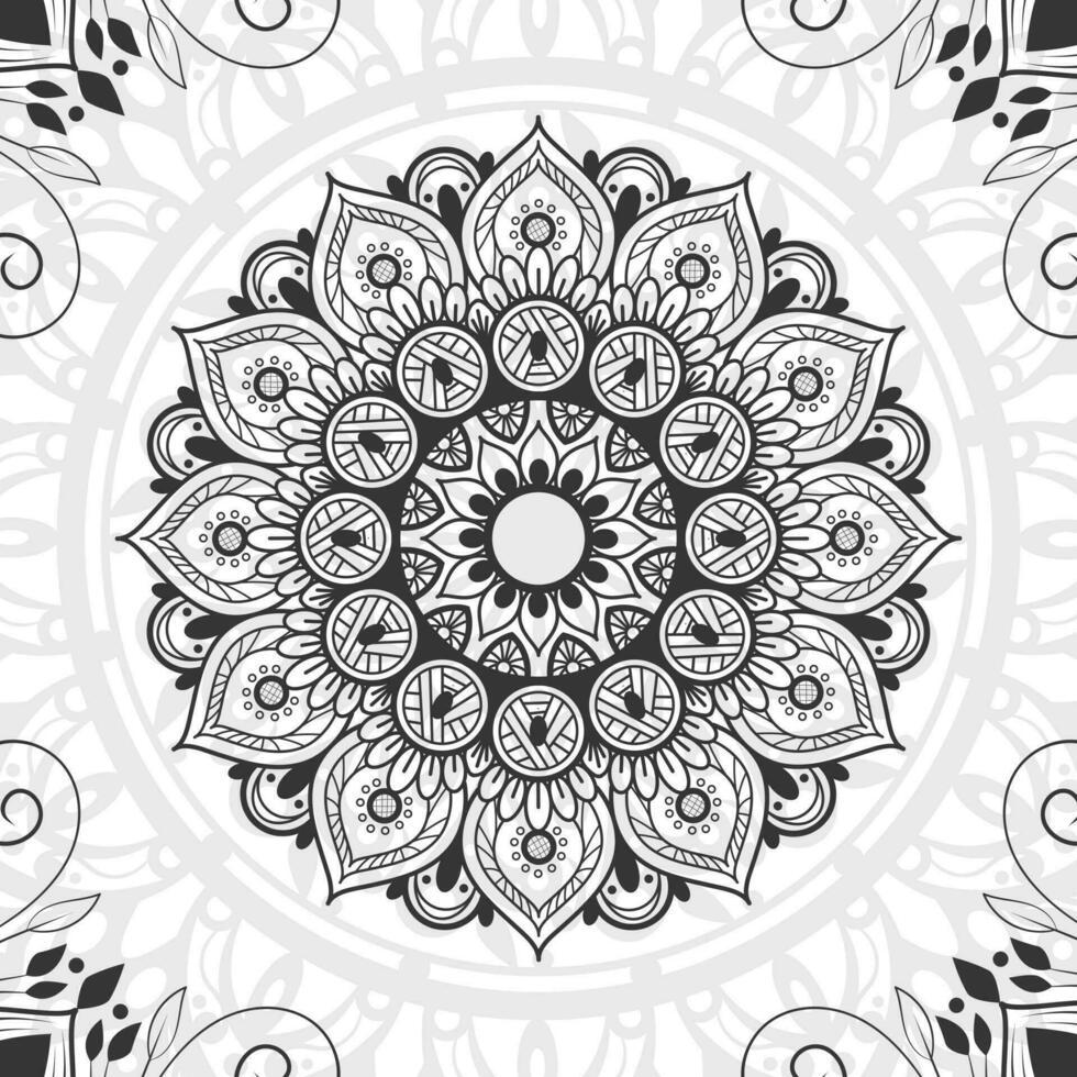 linear mandala fundo conceito vetor