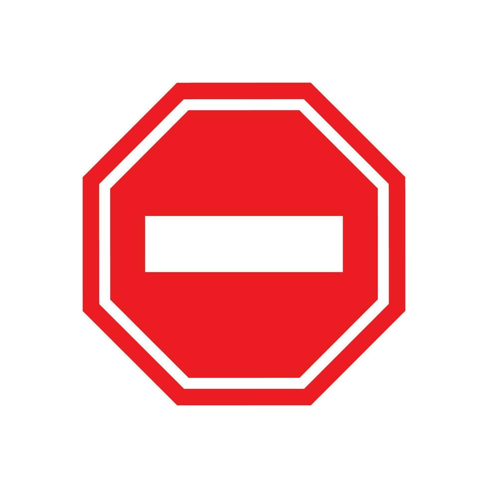 Pare placa vetor Projeto ilustração tráfego placa símbolo