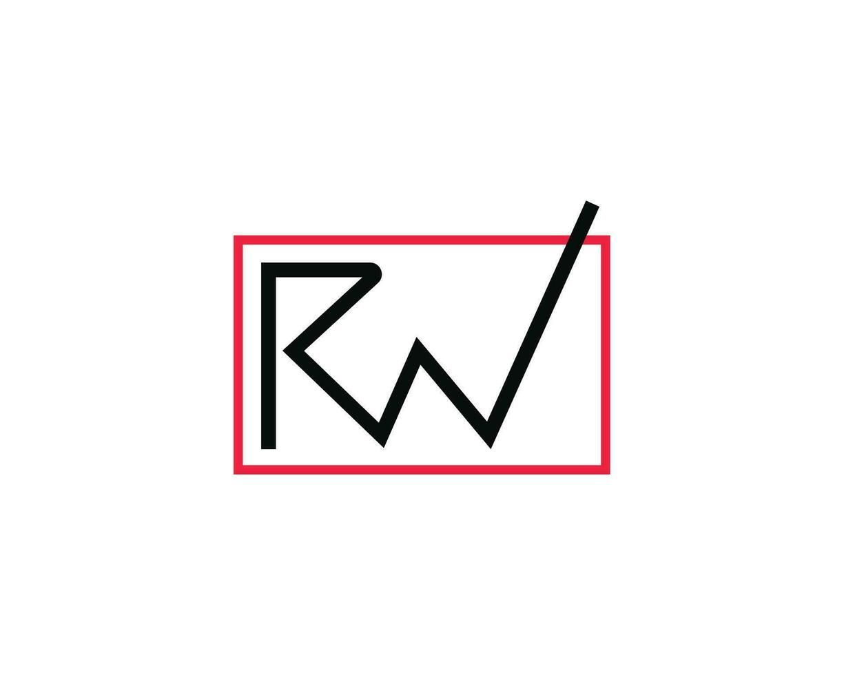 criativo carta rw ou rn logotipo Projeto vetor modelo