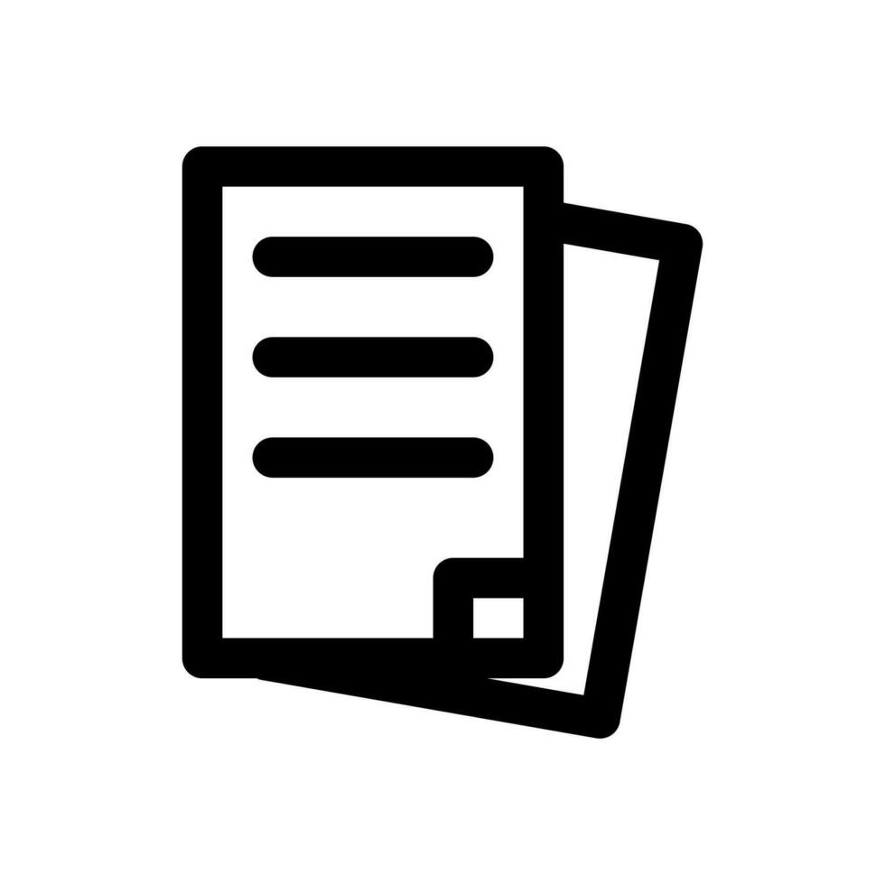 ícone de papel do documento vetor