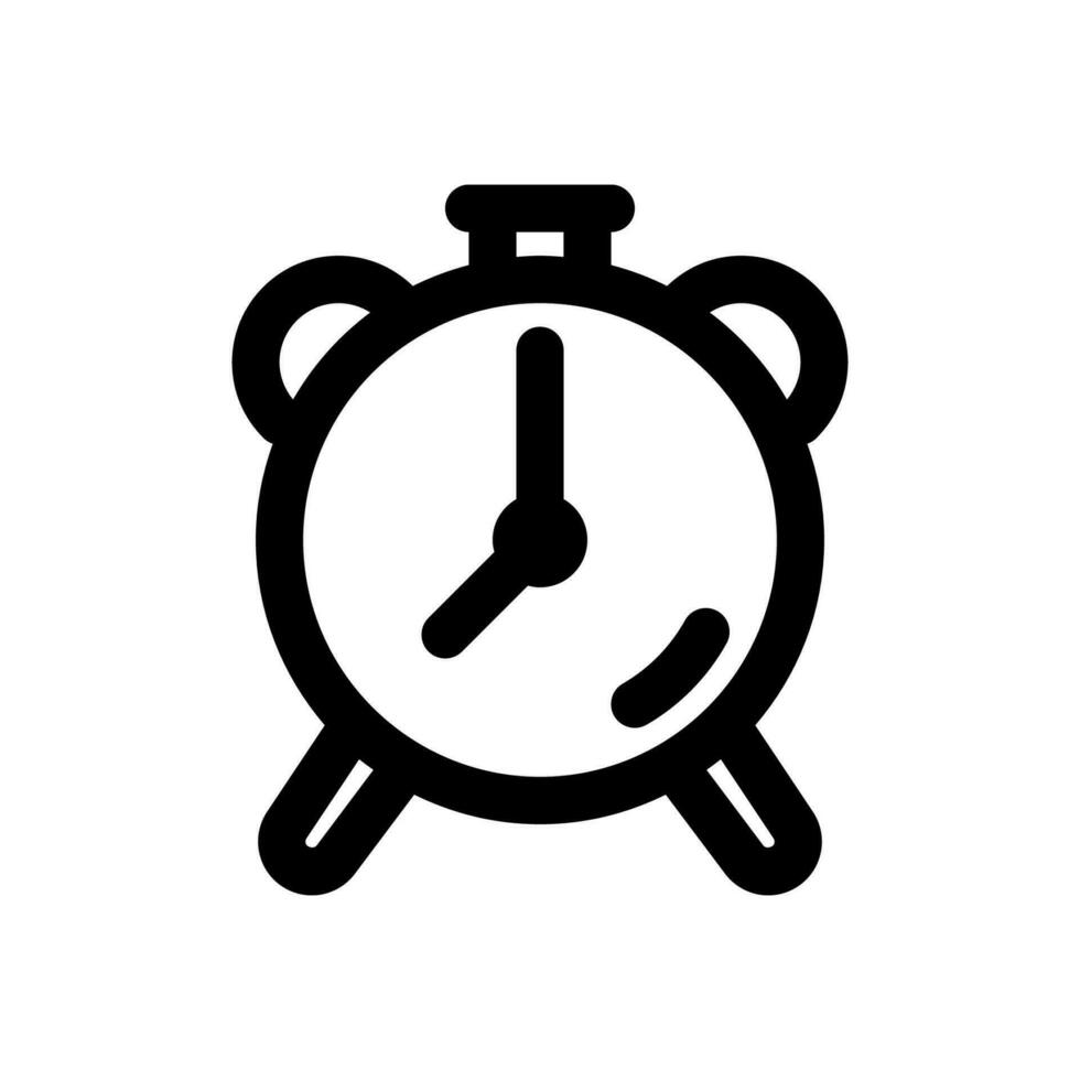 alarme relógio ícone linha estilo vetor