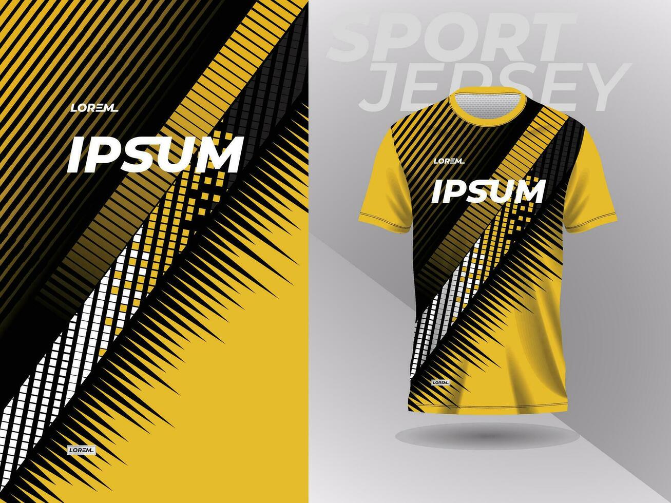 amarelo Preto camisa esporte jérsei brincar modelo Projeto para futebol, futebol, corrida, jogos, motocross, ciclismo, e corrida vetor