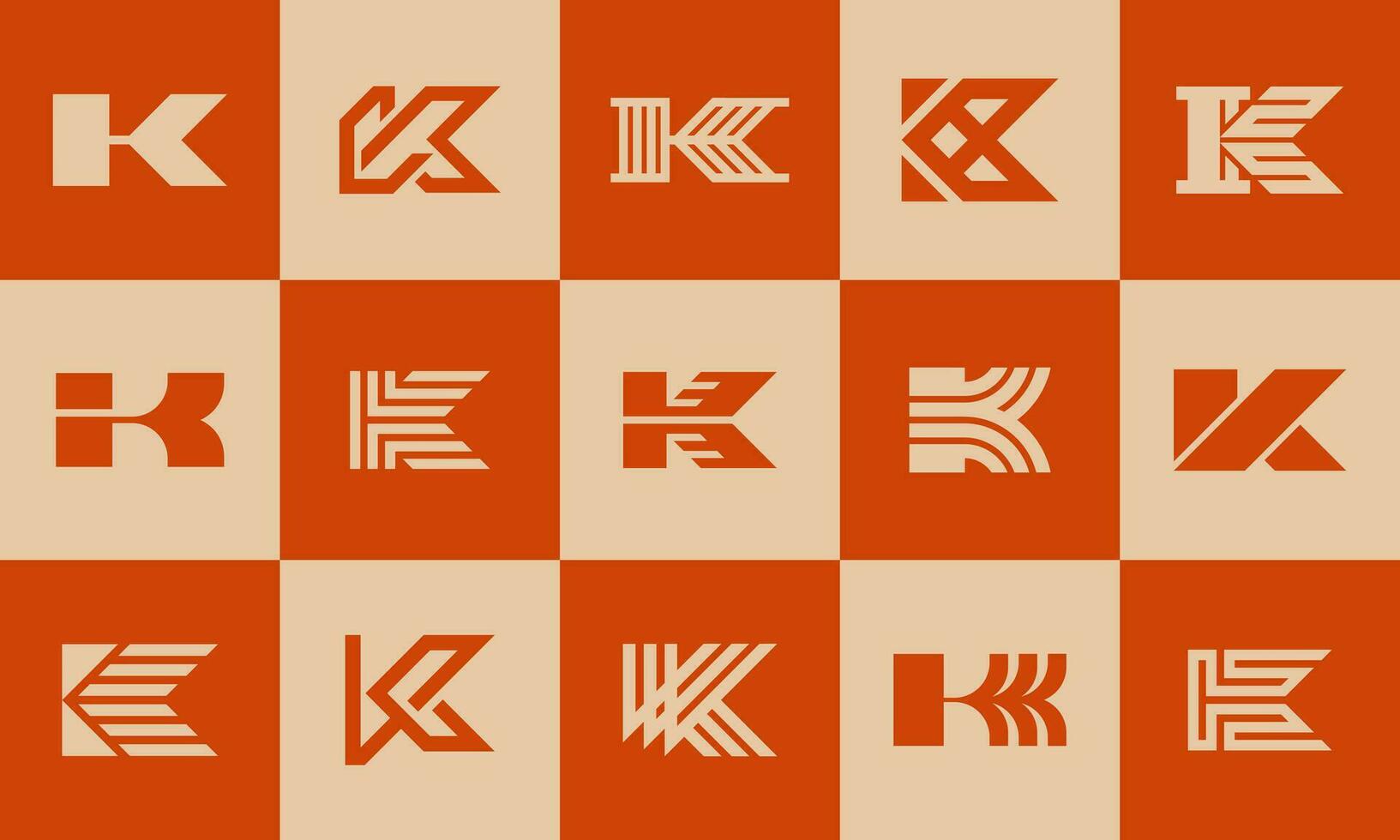 coleção do linha geometria carta k logotipo Projeto marca. o negócio inicial k logotipo. vetor