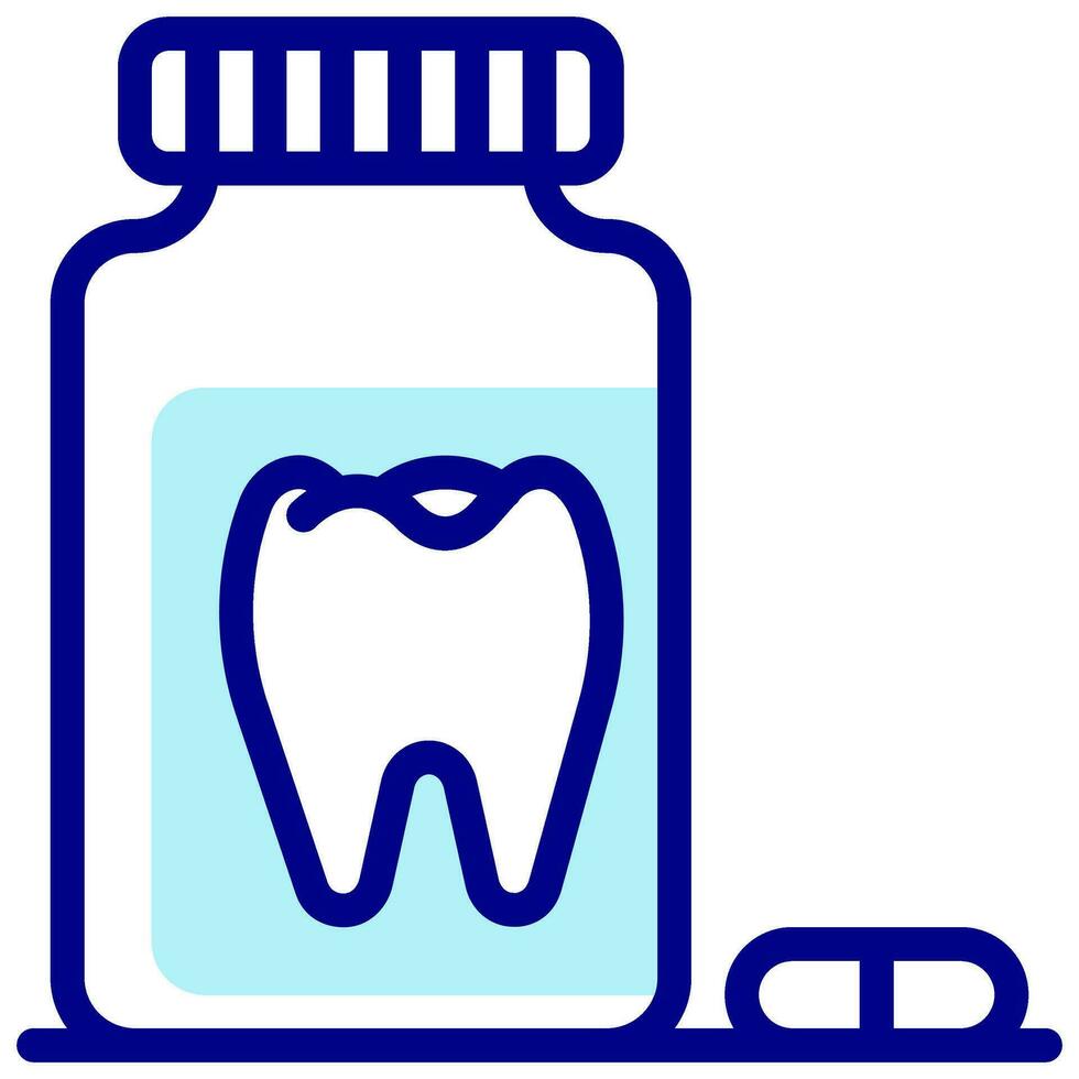 dente comprimido vetor colori ícone