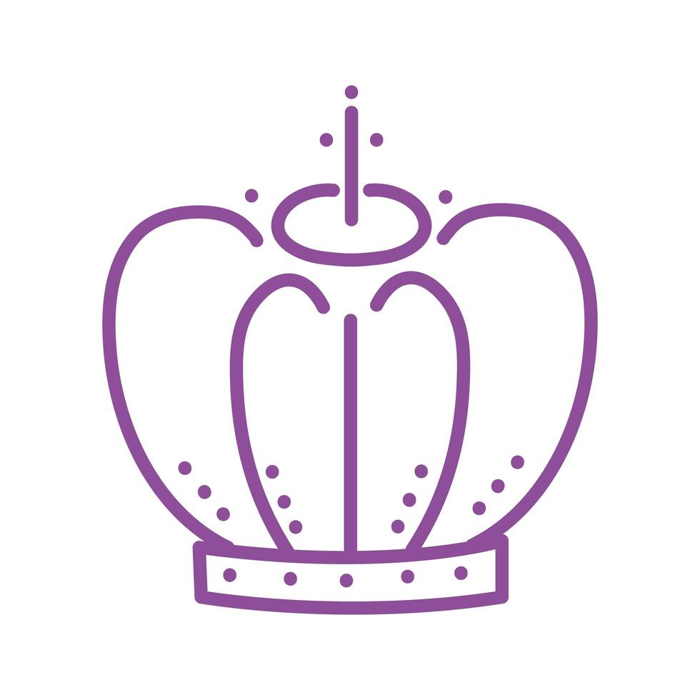ícone da coroa do rei real isolado vetor