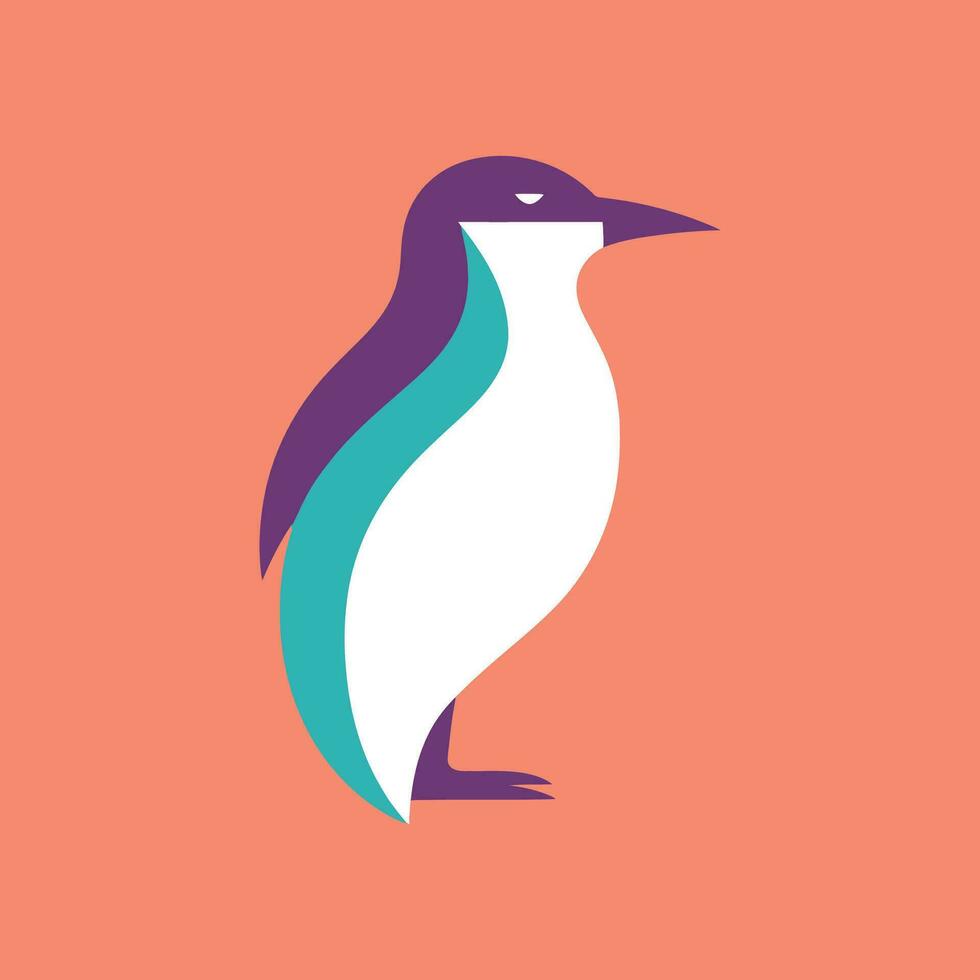 pinguim pássaros logotipo ilustração vetor Projeto