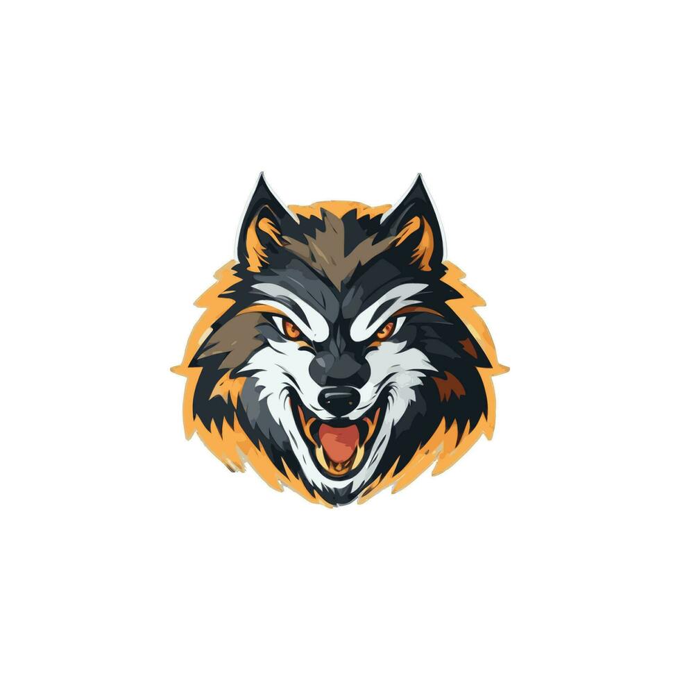 Lobo logotipo ilustração vetor Projeto modelo