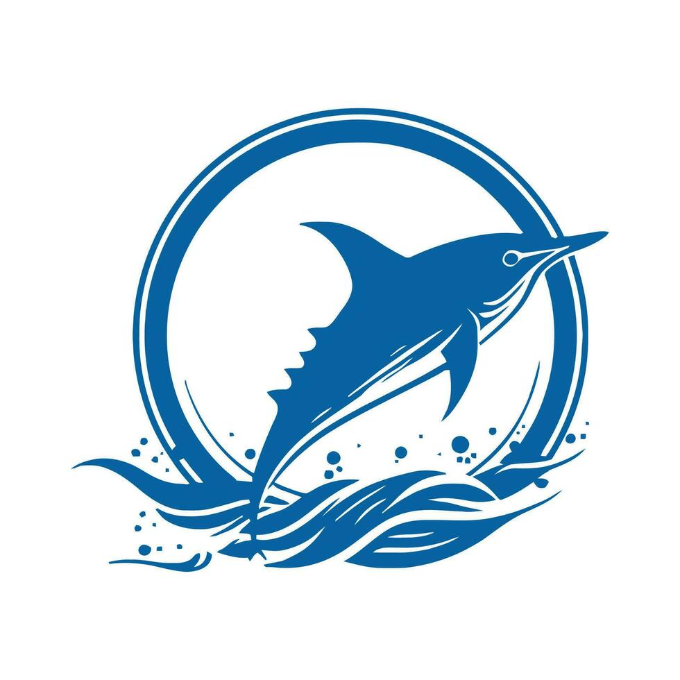 marlin logotipo ilustração vetor Projeto modelo