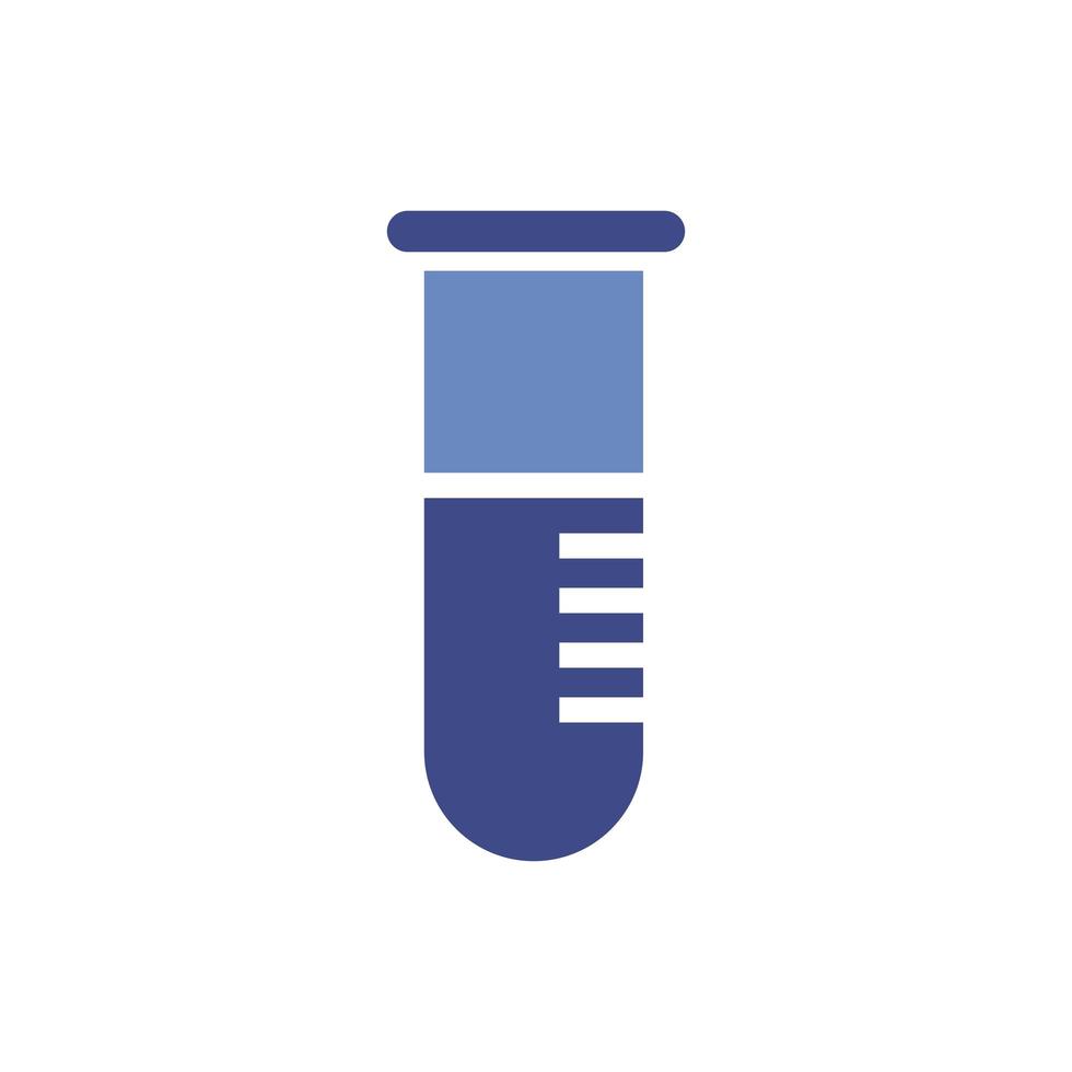 ícone de laboratório de teste de tubo médico vetor