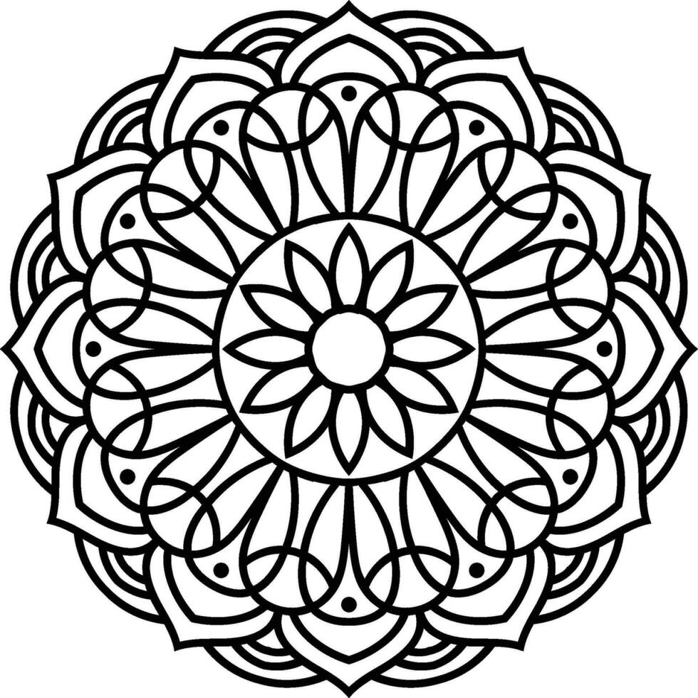 design de mandala indiana vetorial vetor