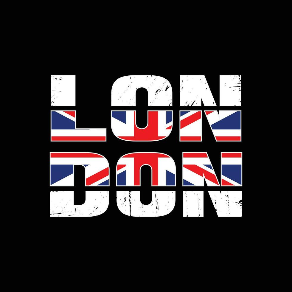 Londres ilustração tipografia. camiseta gráficos, poster, imprimir, bandeira, folheto, cartão postal vetor