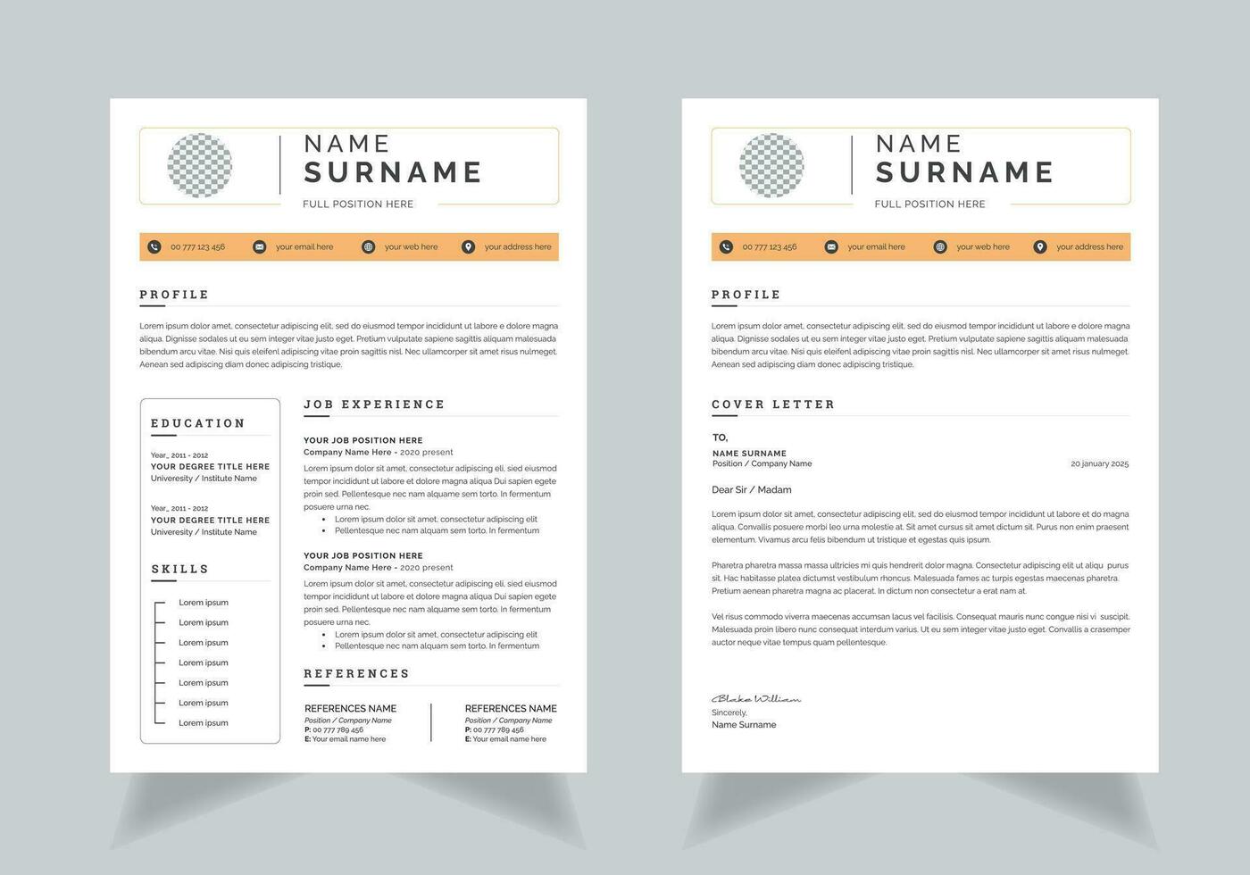 criativo cv modelos vetor Projeto currículo vitae trabalho formulários