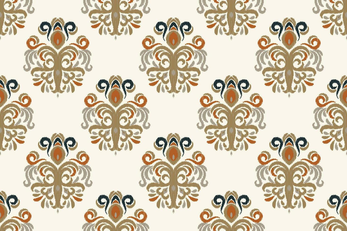 ikat floral paisley bordado fundo. ikat padronizar geométrico étnico oriental padronizar tradicional.asteca estilo abstrato vetor ilustração.design para textura,tecido,vestuário,embrulho,sarongue.