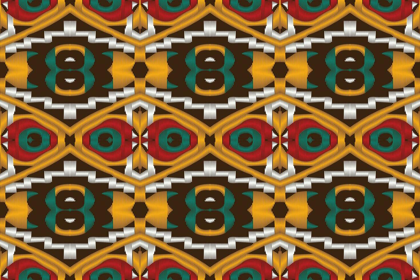 ikat floral paisley bordado fundo. ikat quadro, Armação geométrico étnico oriental padronizar tradicional.asteca estilo abstrato vetor ilustração.design para textura,tecido,vestuário,embrulho,sarongue.