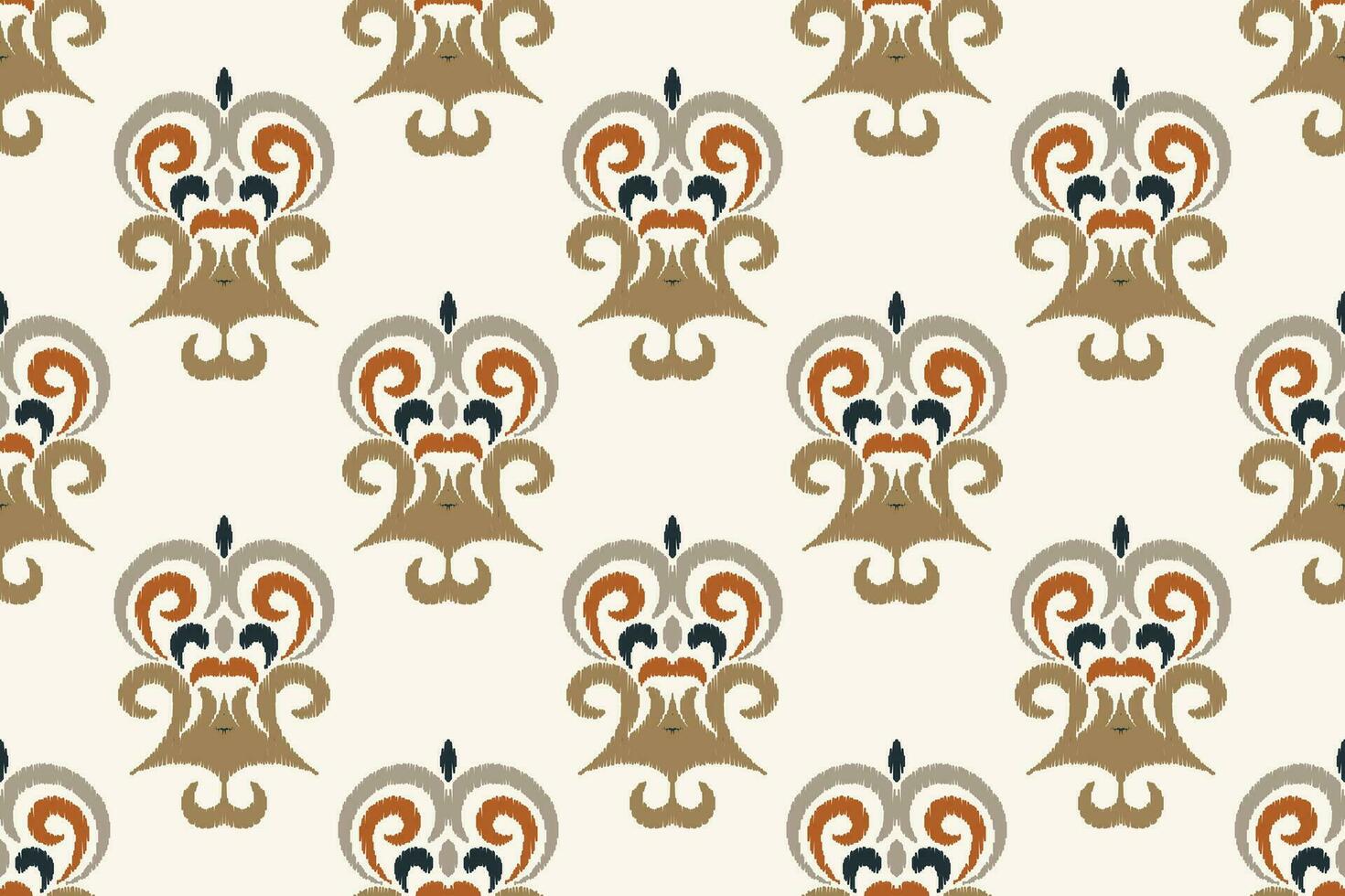 ikat floral paisley bordado fundo. ikat impressões geométrico étnico oriental padronizar tradicional. ikat asteca estilo abstrato Projeto para impressão textura, tecido, saree, sari, tapete. vetor