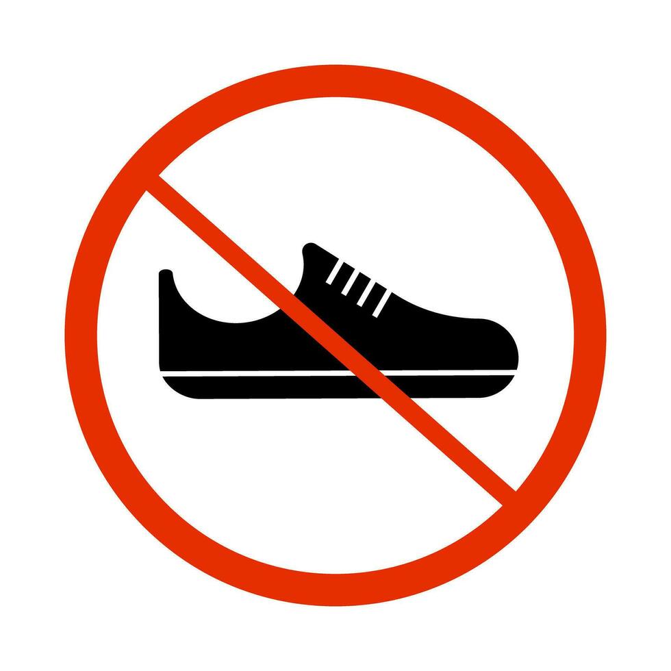 não sapatos permitido. por favor levar fora seu sapato. vetor. vetor