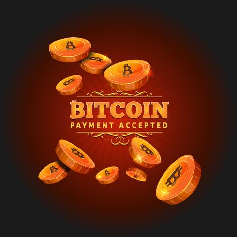Fundo de Pagamento Bitcoin vetor