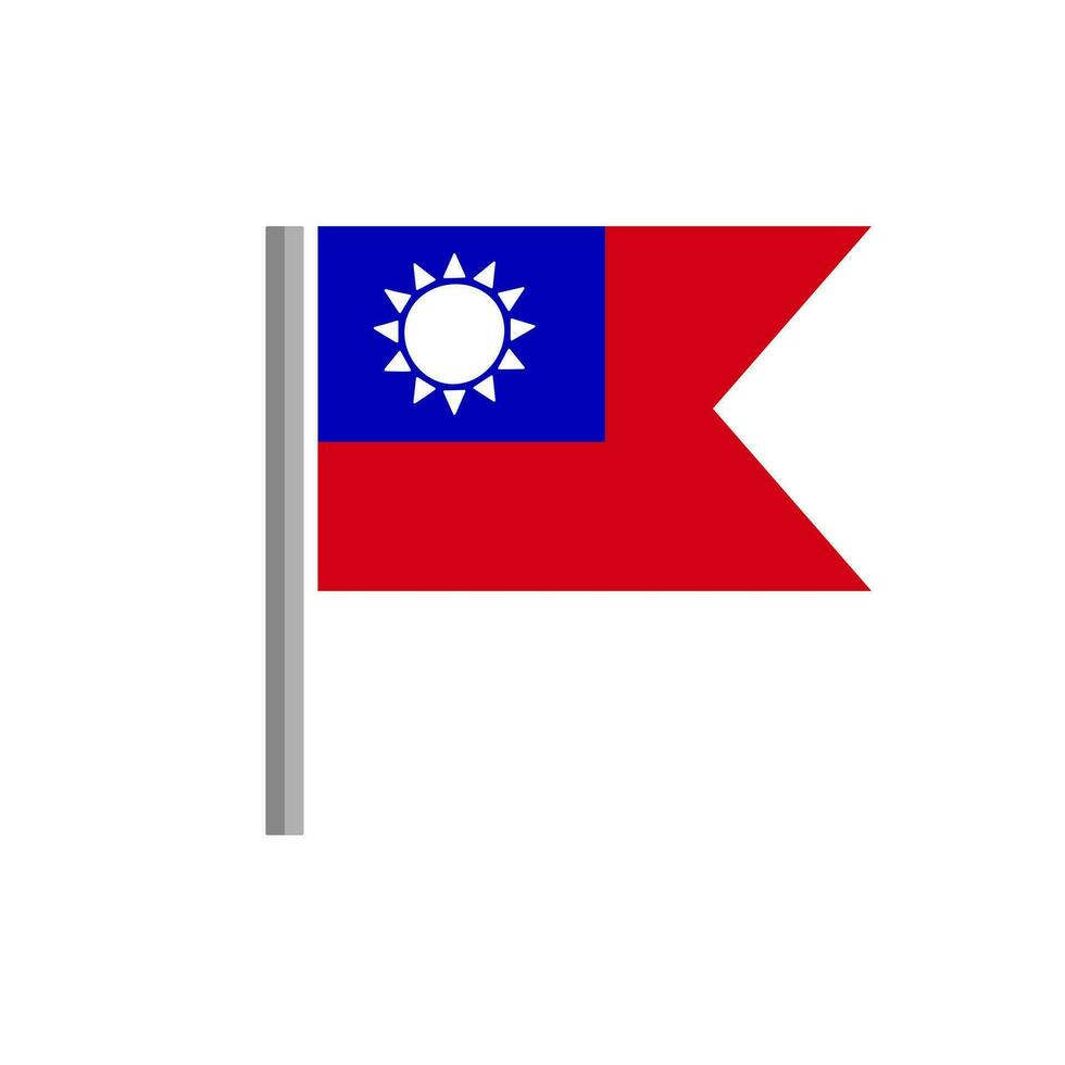 moderno taiwanês bandeira. república do China. vetor. vetor