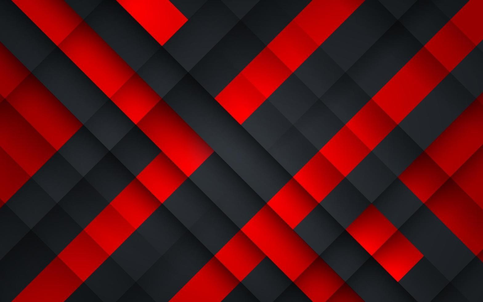 fundo vermelho e preto padrão geométrico abstrato. design de tecnologia moderna. ilustração vetorial vetor