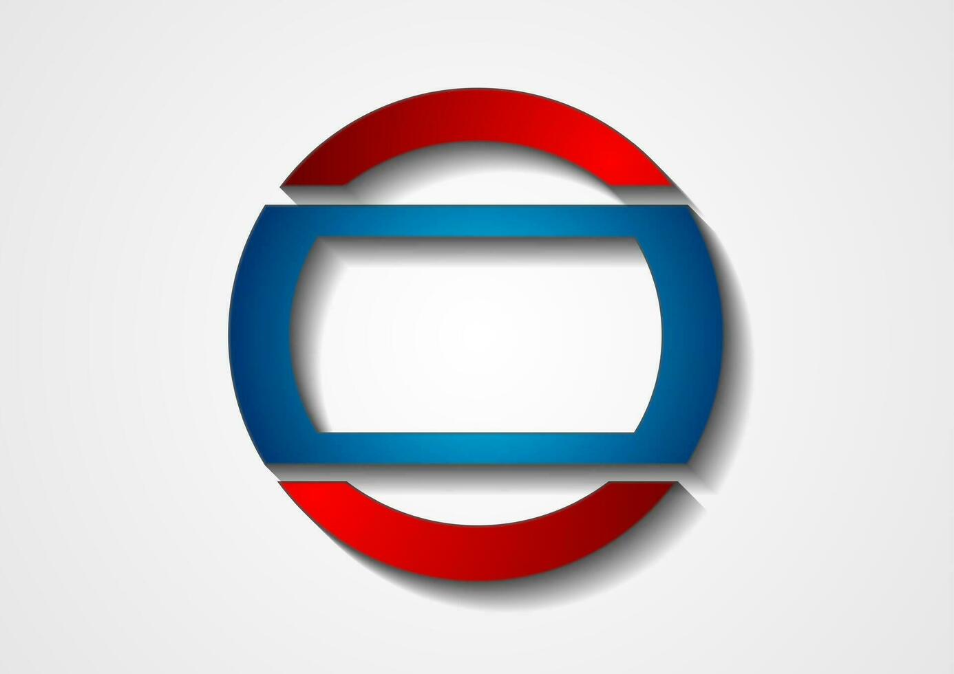azul e vermelho abstrato corporativo logotipo Projeto vetor