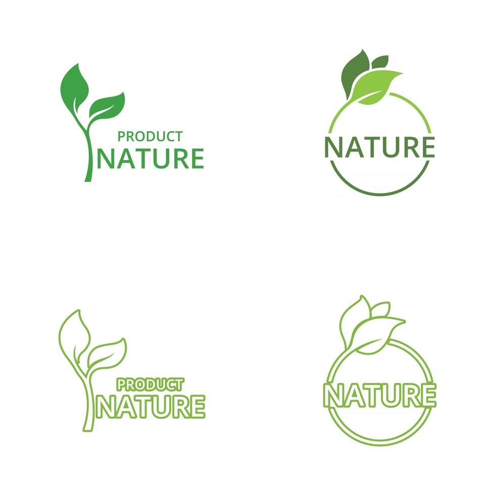 imagem de vetor de ecologia de logotipo de natureza de folha verde