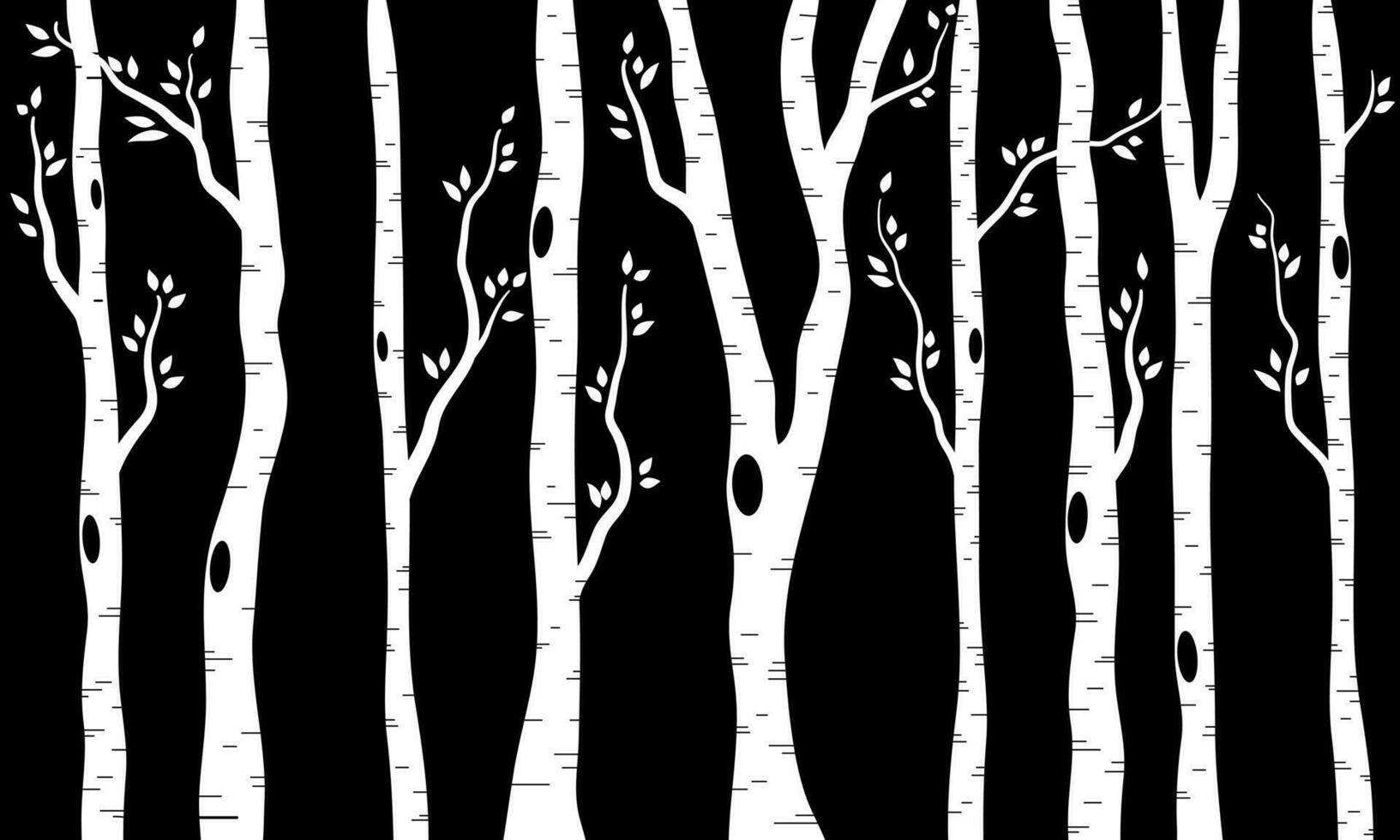 branco ramo árvore ou nu árvores silhuetas definir. mão desenhado isolado ilustrações. vetor