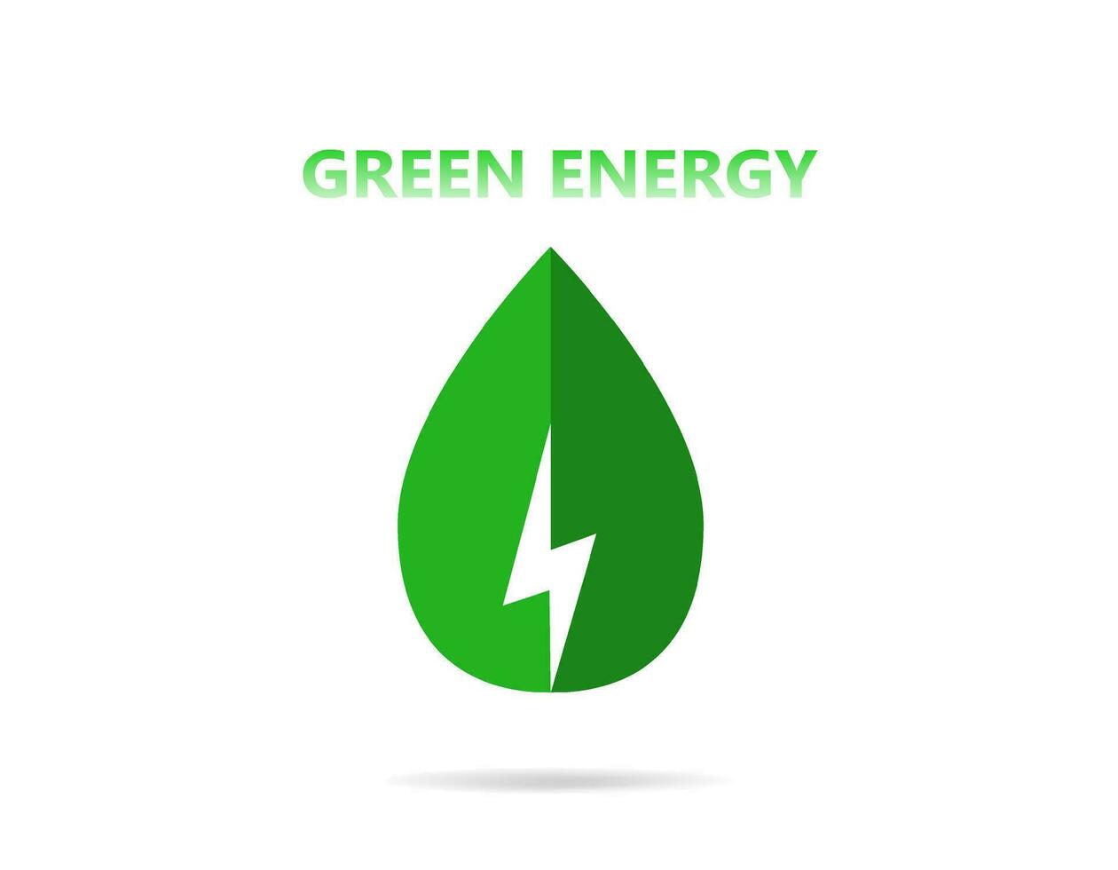 verde folhas Veja lindo e refrescante. árvore e energia logotipo estilo. vetor