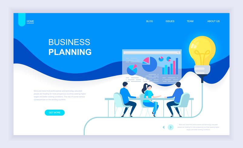 Banner da Web de planejamento de negócios vetor