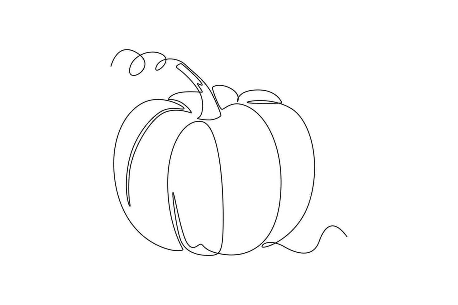 contínuo 1 linha desenhando do outono conceito. rabisco vetor ilustração dentro simples linear estilo.
