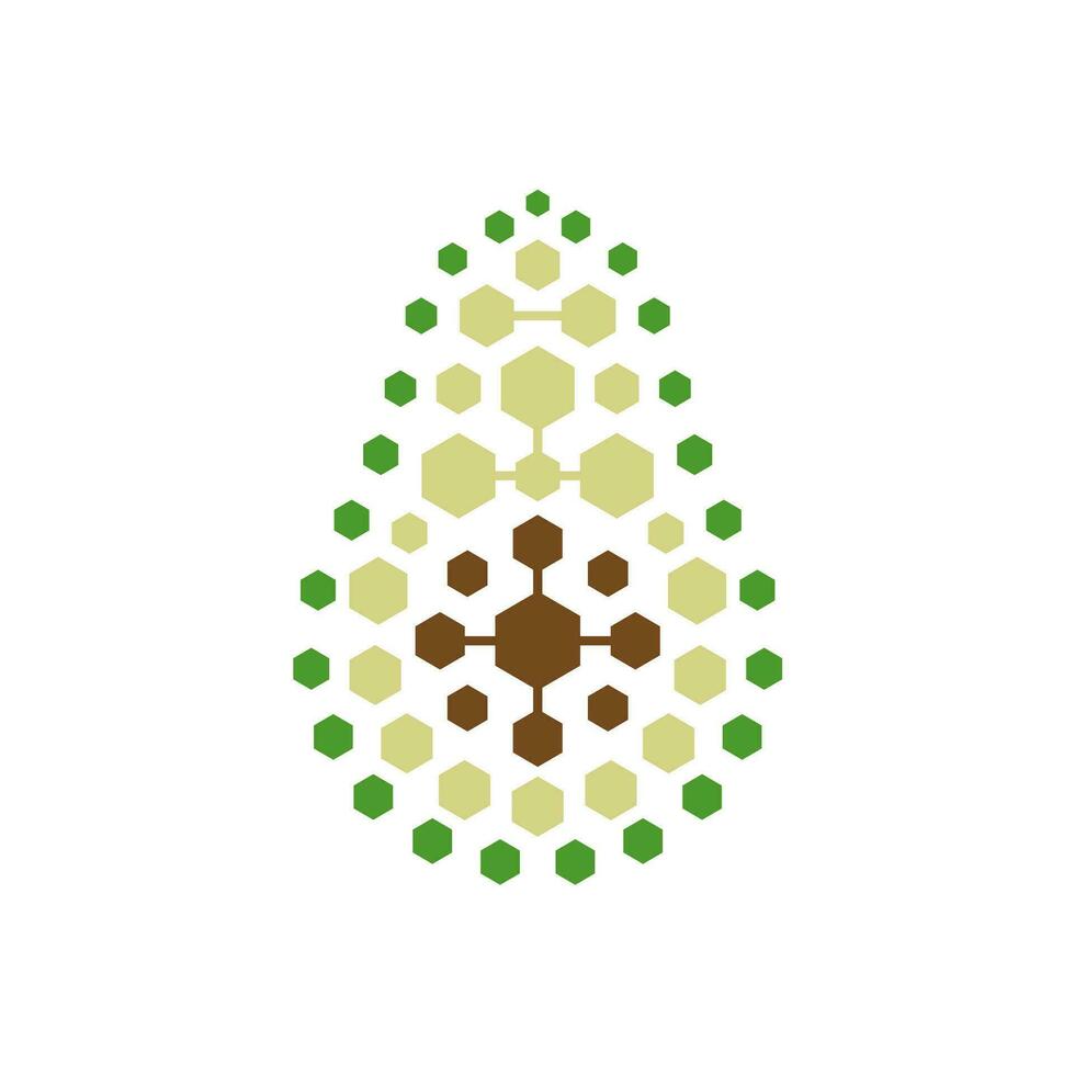 digital fruta logotipo. abacate fruta com dados o circuito conexão ícone logotipo vetor ilustração