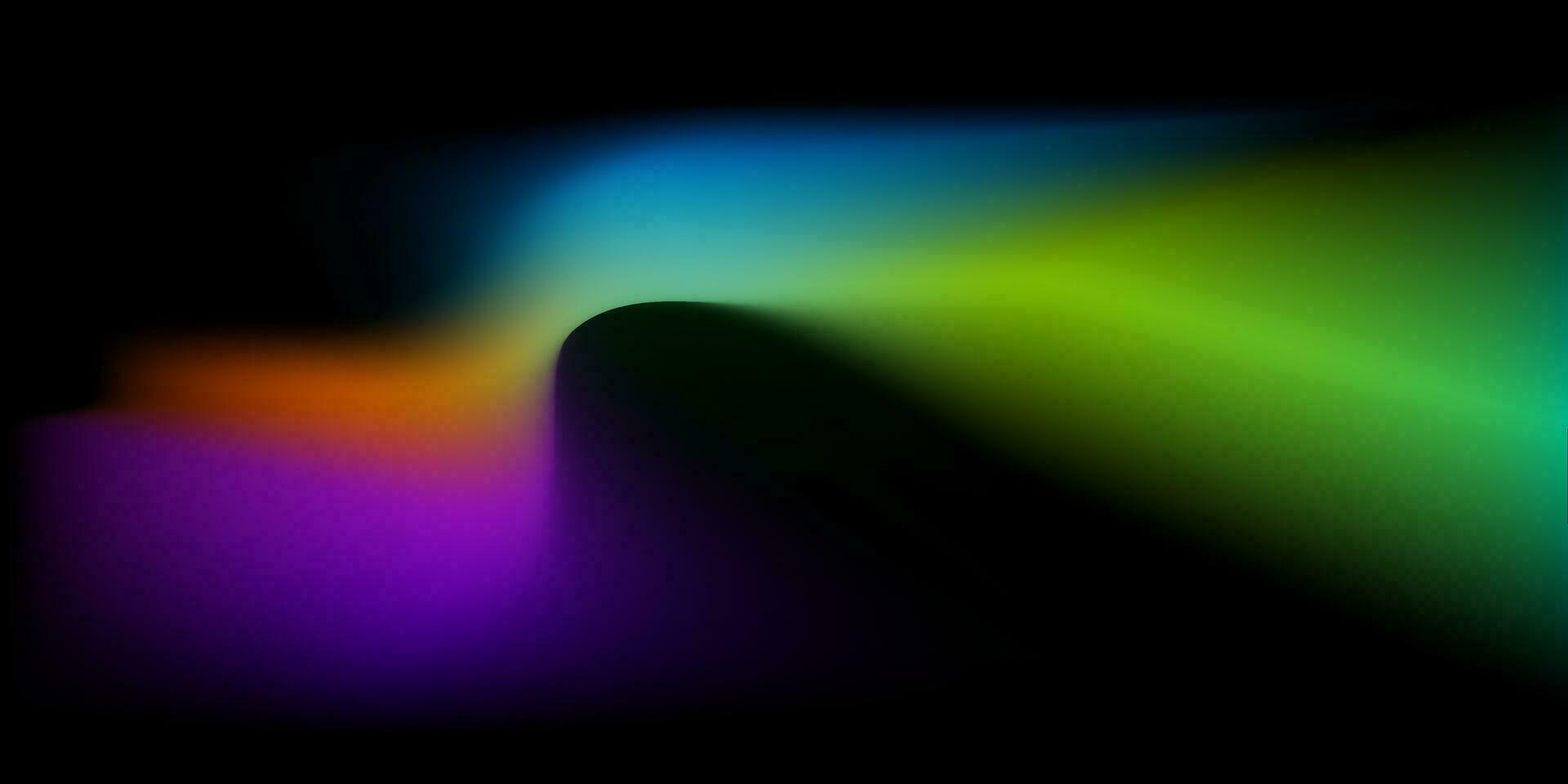 abstrato fundo Sombrio Projeto horizontal modelo arco Iris cor em Preto vetor