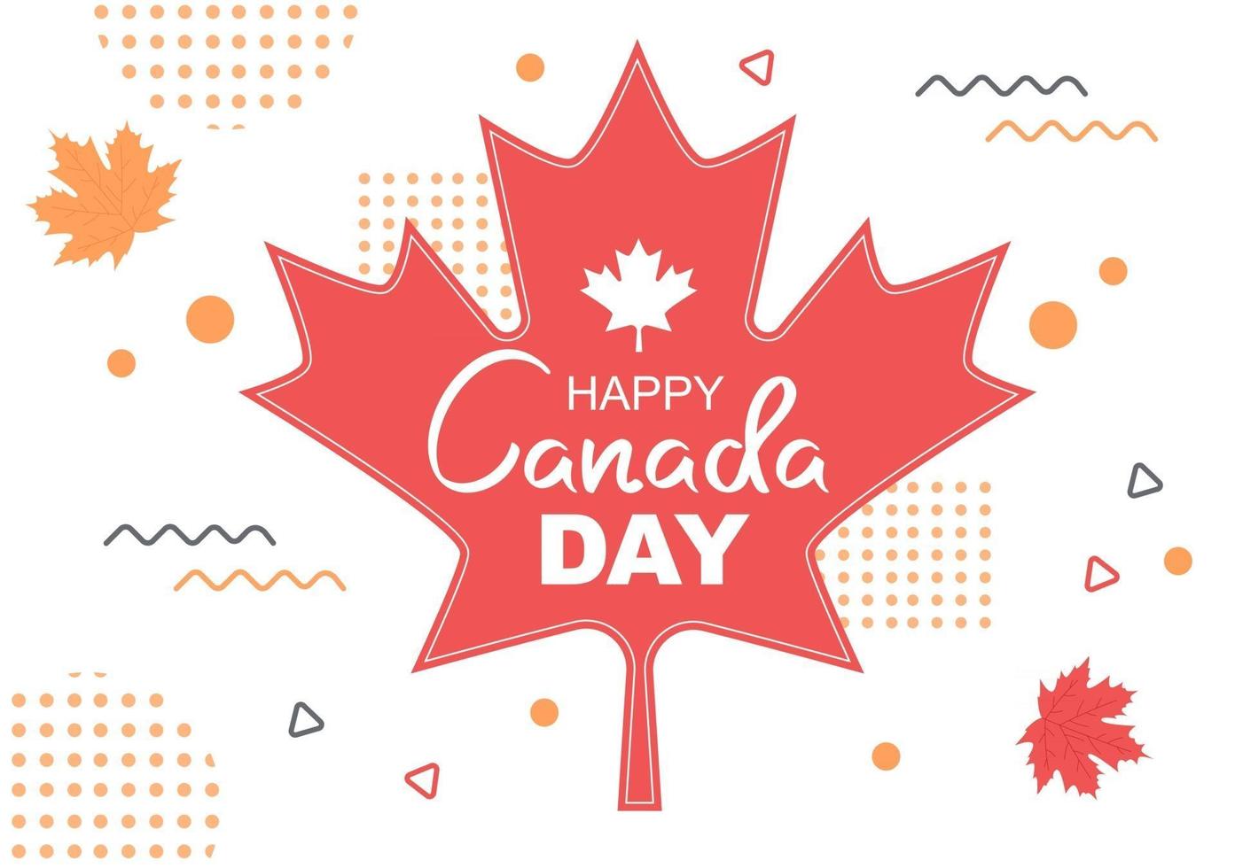 ilustração de celebração do feliz dia do canadá vetor