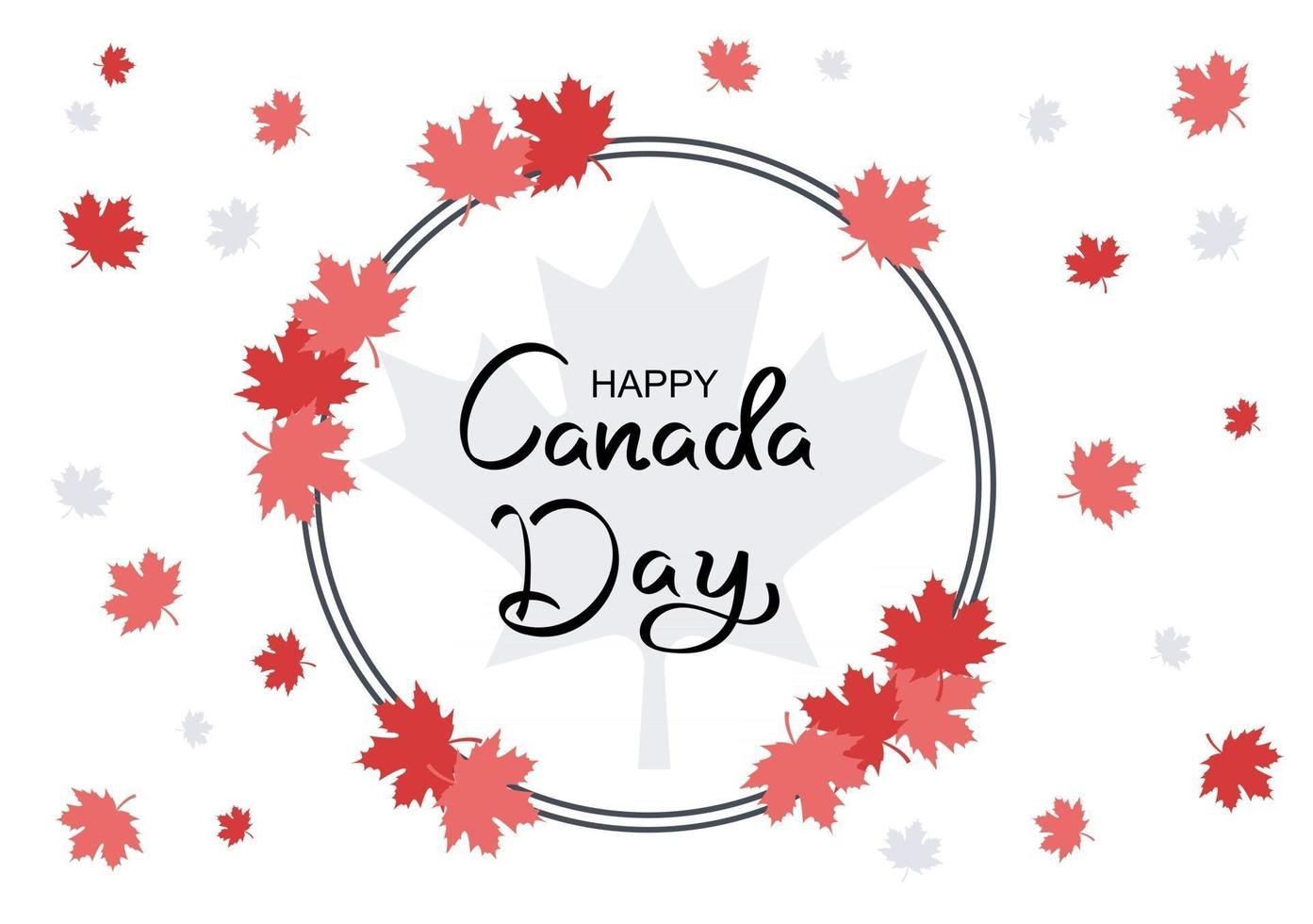 ilustração de celebração do feliz dia do canadá vetor