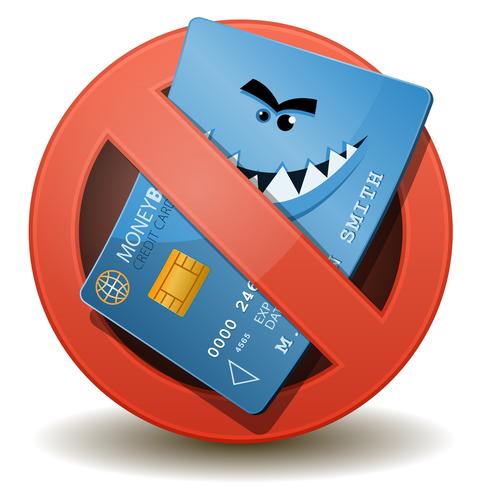 Cartão de crédito não permitido vetor
