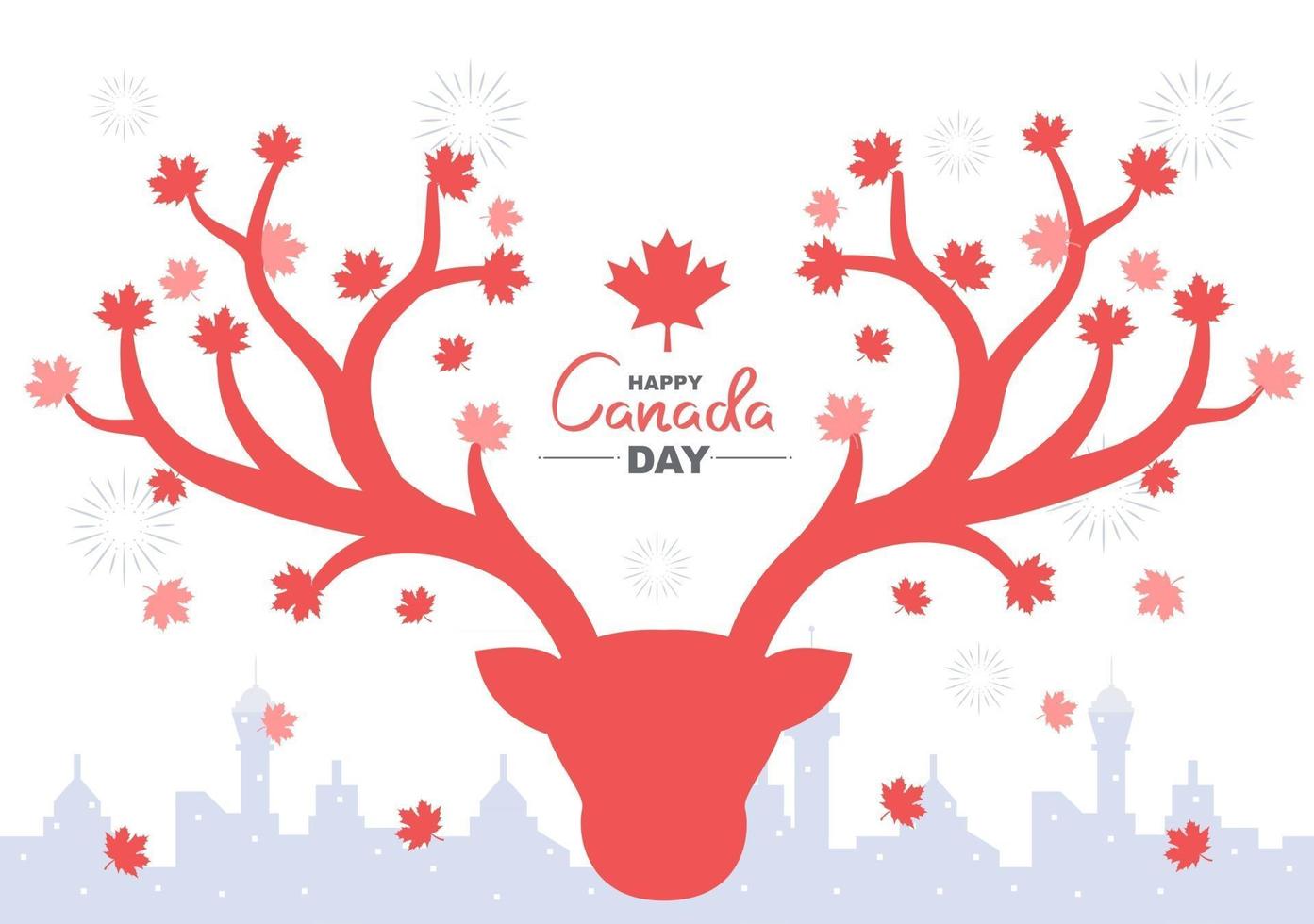 ilustração de celebração do feliz dia do canadá vetor