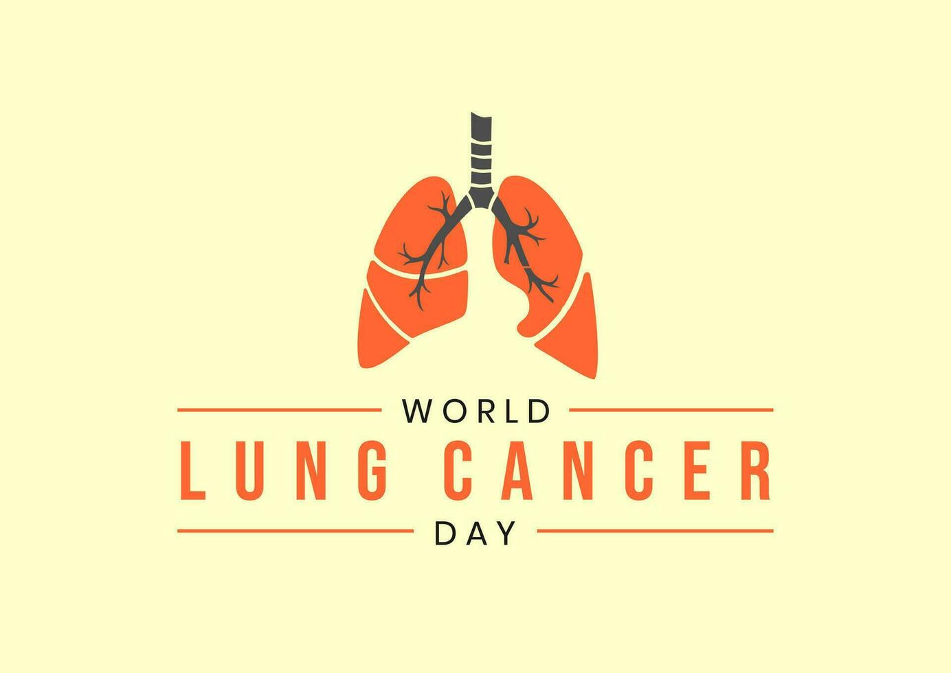 dia mundial do câncer de pulmão vetor