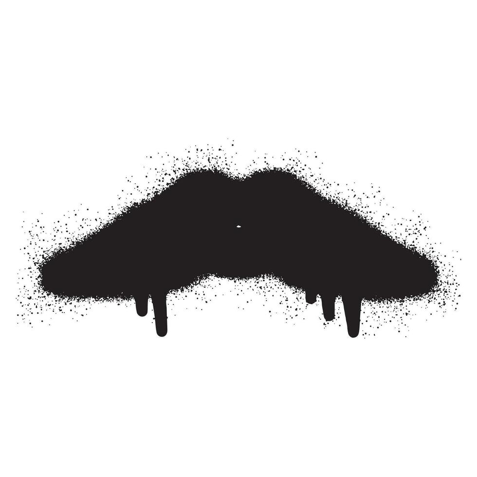 bigode grafite com Preto spray pintura vetor