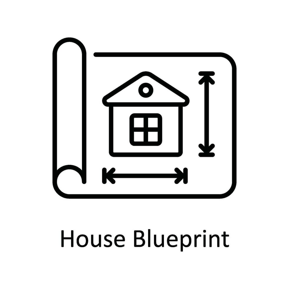 casa projeto vetor esboço ícone Projeto ilustração. casa reparar e manutenção símbolo em branco fundo eps 10 Arquivo
