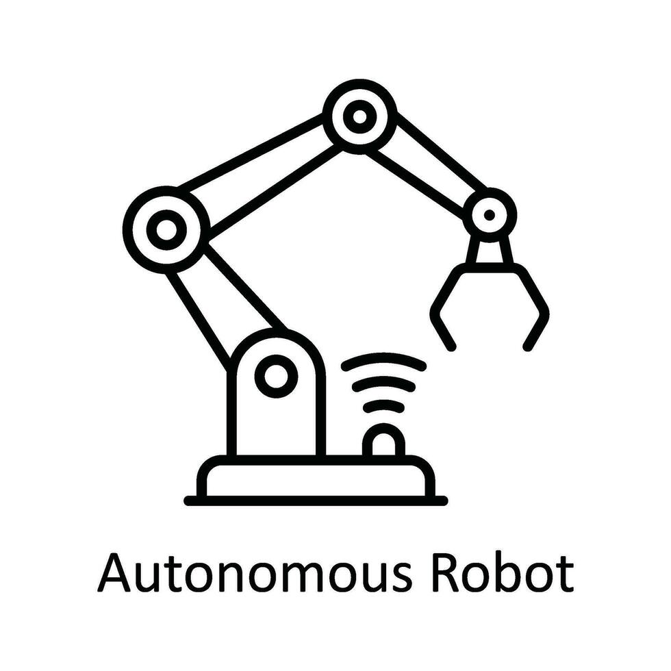 Autônomo robô vetor esboço ícone Projeto ilustração. inteligente indústrias símbolo em branco fundo eps 10 Arquivo