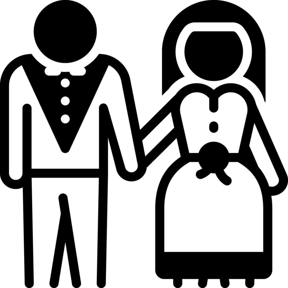 sólido ícone para casar vetor
