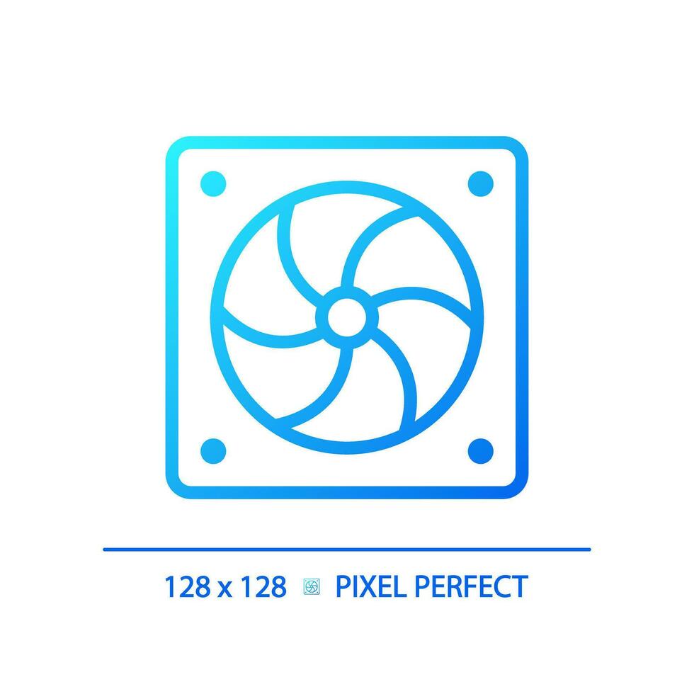 escape ventilador gradiente linear vetor ícone. interior ar qualidade. casa pó. desagradável cheiro. ventilação sistema. fino linha cor símbolo. moderno estilo pictograma. vetor isolado esboço desenhando