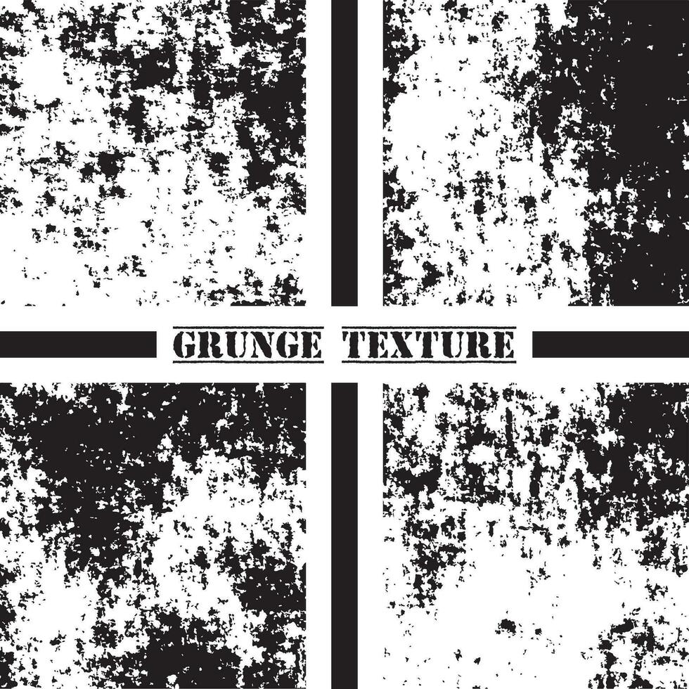 Preto e branco grunge textura. grunge texturas definir. poeira overlay. vetor