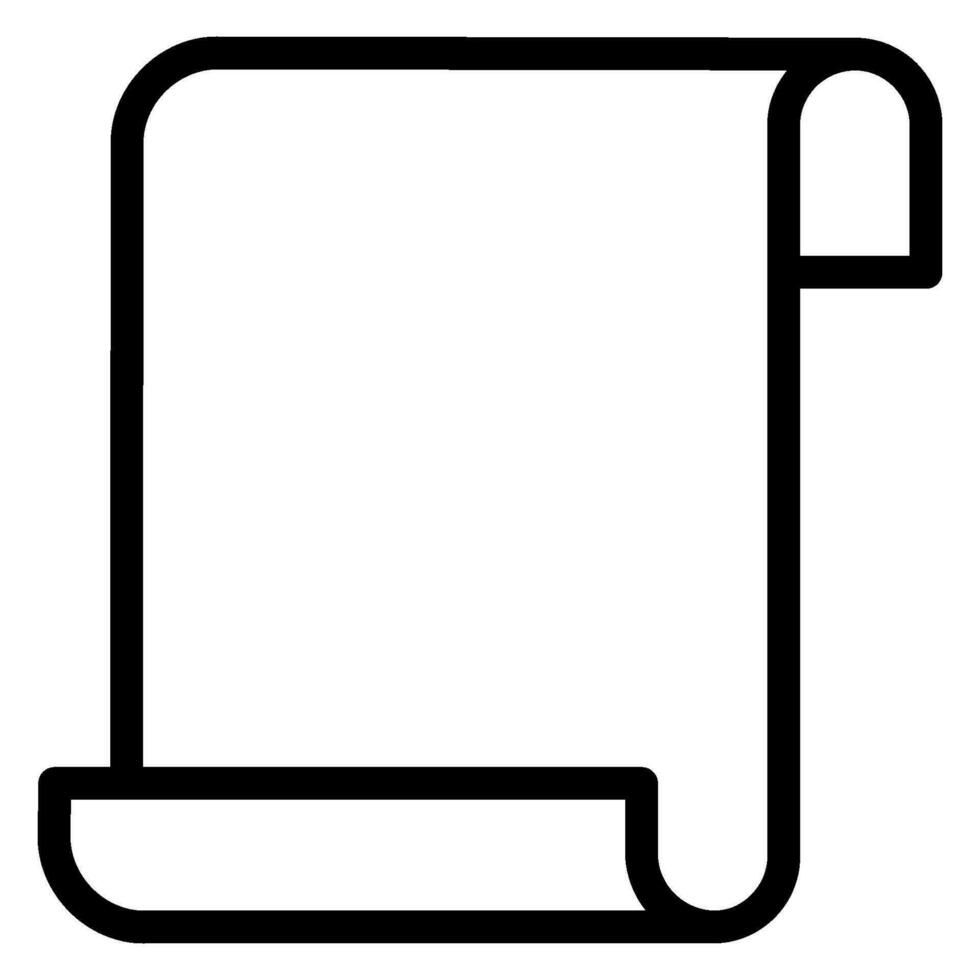 ícone da linha de papel vetor