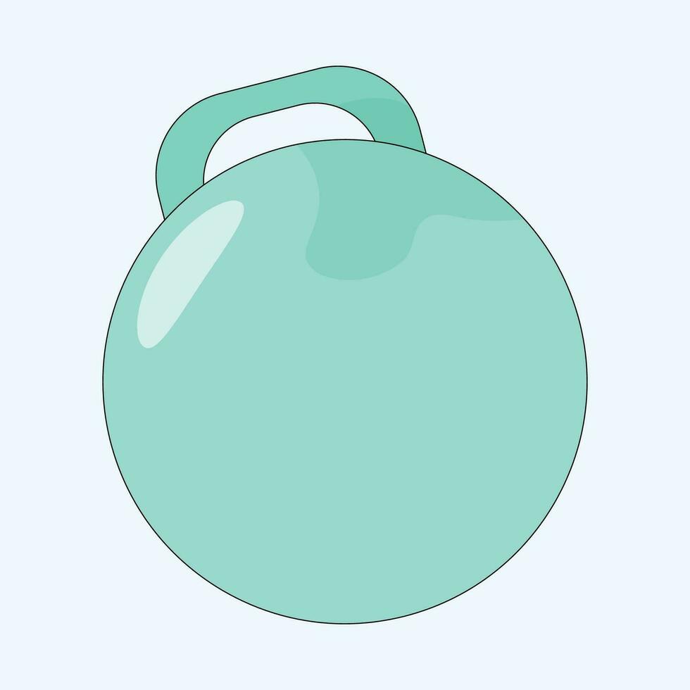 vetor gráfico ilustração do uma verde fitball.