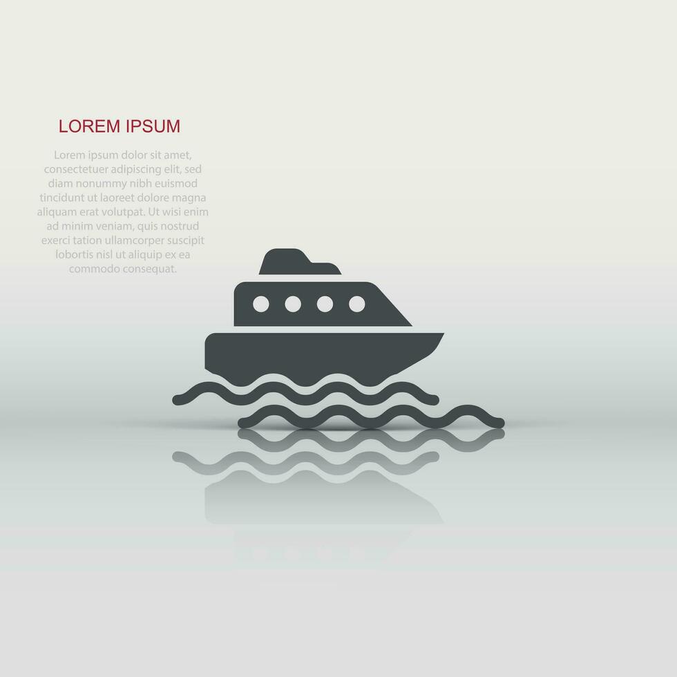 ícone de navio de turismo em estilo simples. ilustração em vetor barco de pesca em fundo branco isolado. conceito de negócio de destino de petroleiro.