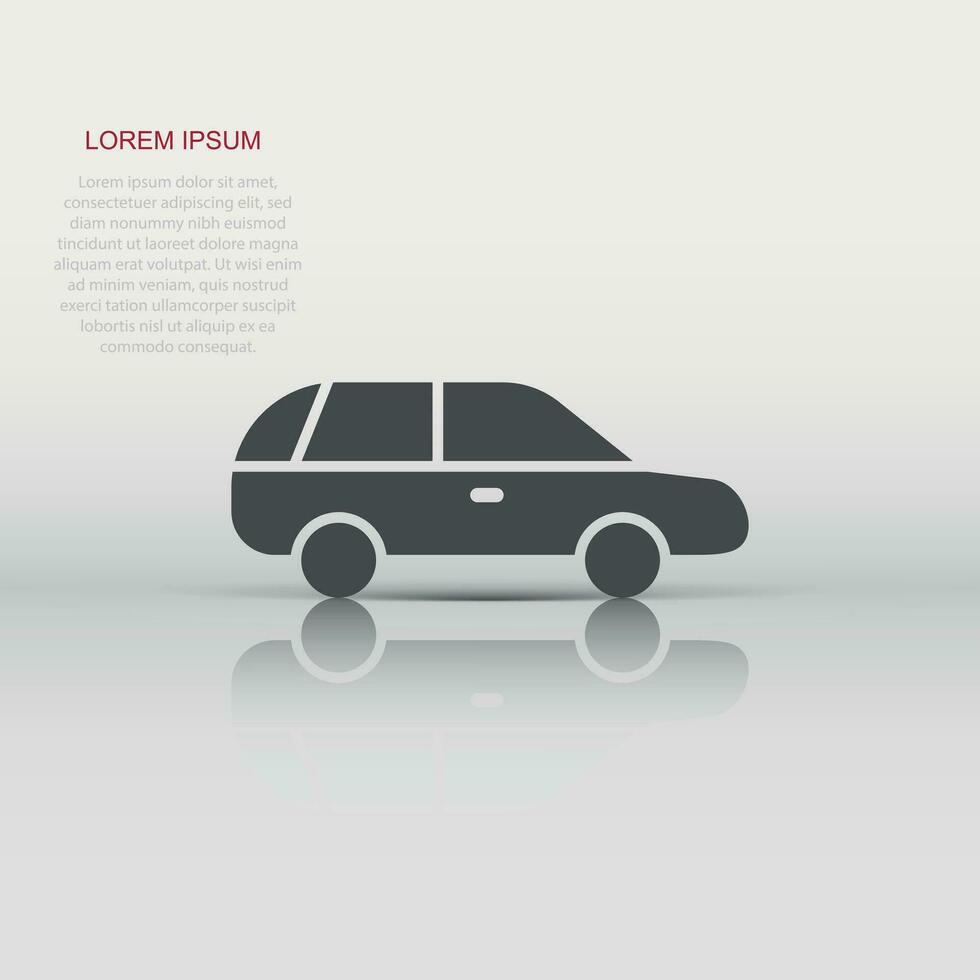ícone do carro em estilo simples. ilustração em vetor veículo automóvel em fundo branco isolado. conceito de negócio de sedan.